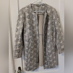 Chico's faux snakeskin jacket